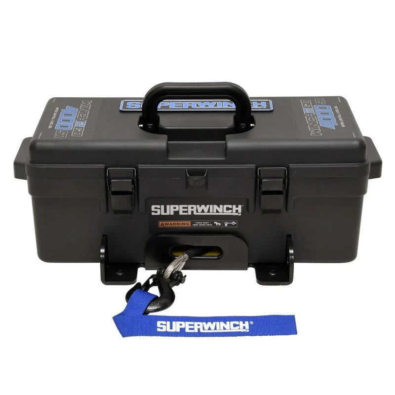 Superwinch 4000 LBS 12V DC 3/16in x 50ft Synthetic Rope Winch2Go - Side View