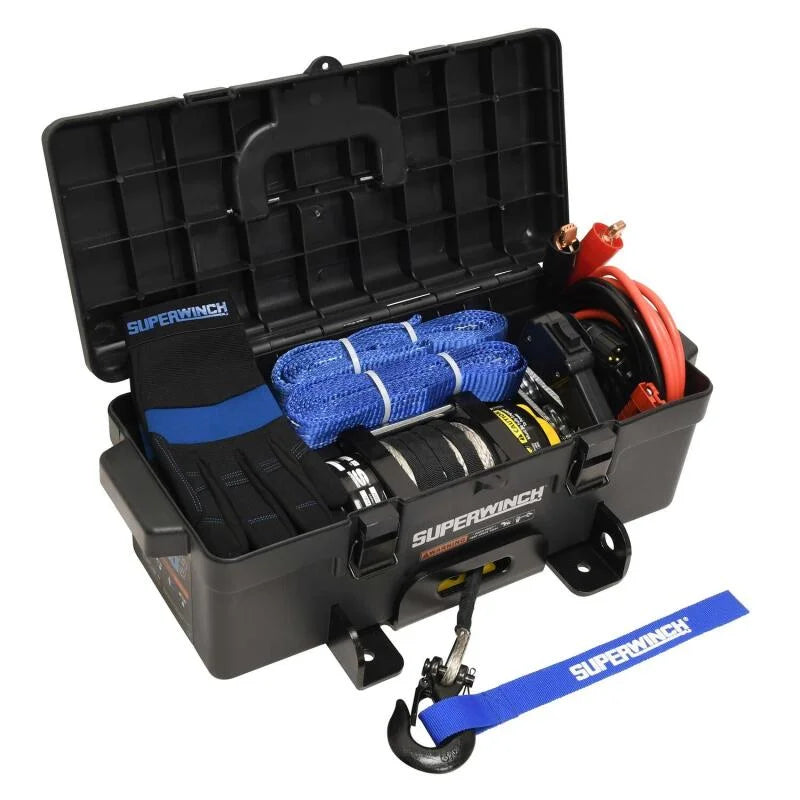 Superwinch 4000 LBS 12V DC 3/16in x 50ft Synthetic Rope Winch2Go - Back View