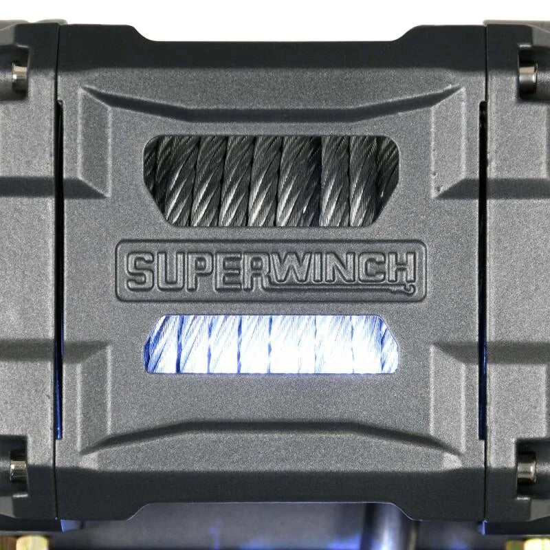 Superwinch 4500 LBS 12V DC 15/64in x 40ft Steel Rope Roller Fairlead SP 45 Winch - Back View