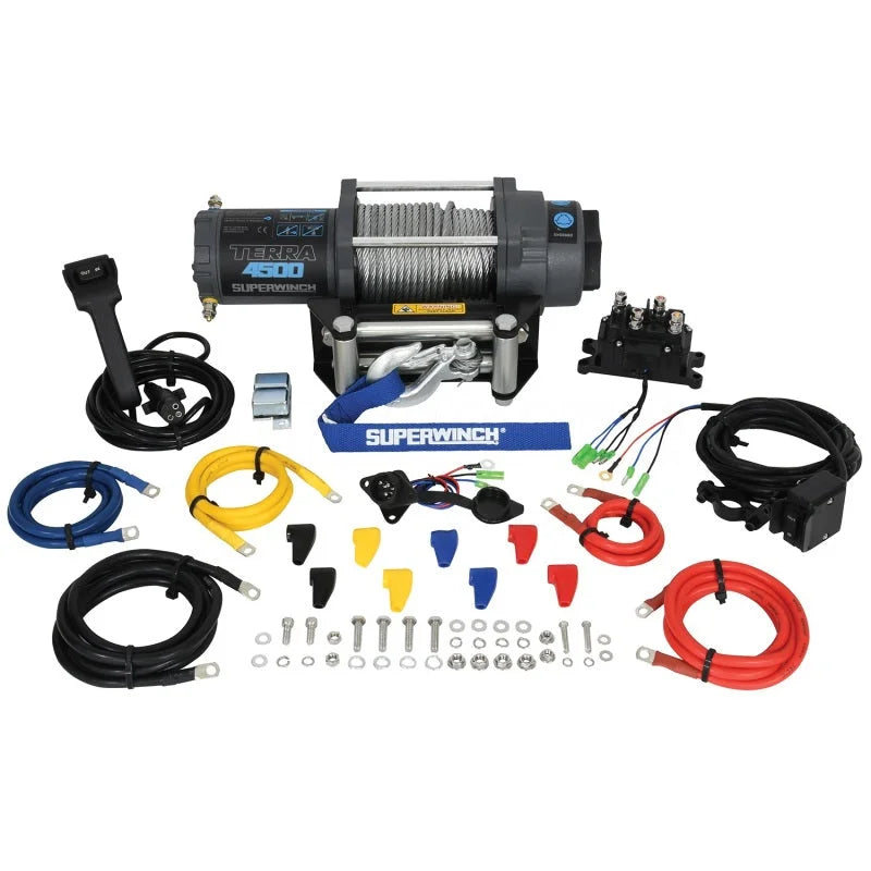 Superwinch 4500 LBS 12V DC 15/64in x 50ft Steel Rope Terra 4500 Winch - Gray Wrinkle - Installation View