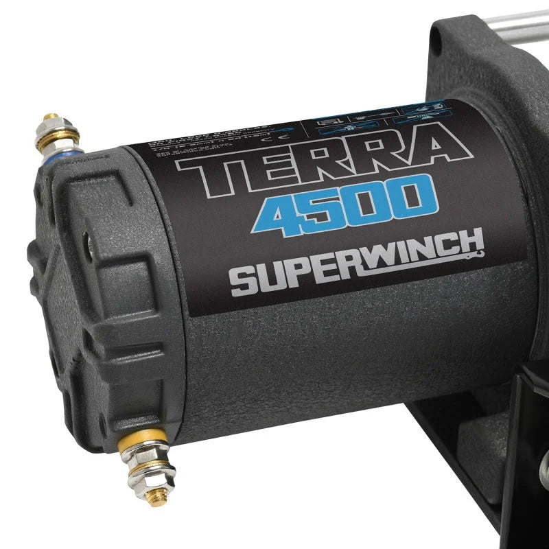 Superwinch 4500 LBS 12V DC 15/64in x 50ft Steel Rope Terra 4500 Winch - Gray Wrinkle - Additional View 5