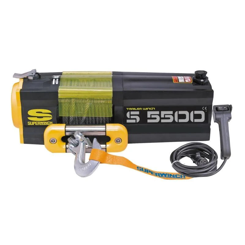 Superwinch 5500 LBS 12V DC 7/32in x 60ft Steel Rope S5500 Winch - Side View