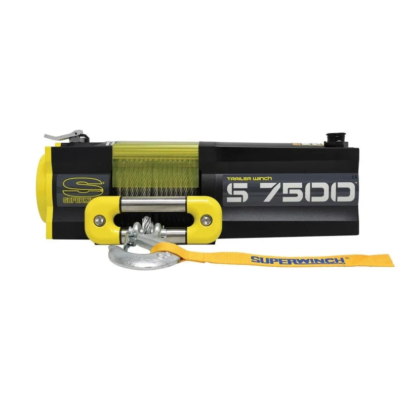 Superwinch 7500 LBS 12V DC 5/16in x 54ft Steel Rope S7500 Winch - Side View