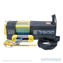 Load image into Gallery viewer, Superwinch 7500 LBS 12V DC 5/16in x 54ft Synthetic Rope S7500 Winch - Main Product View