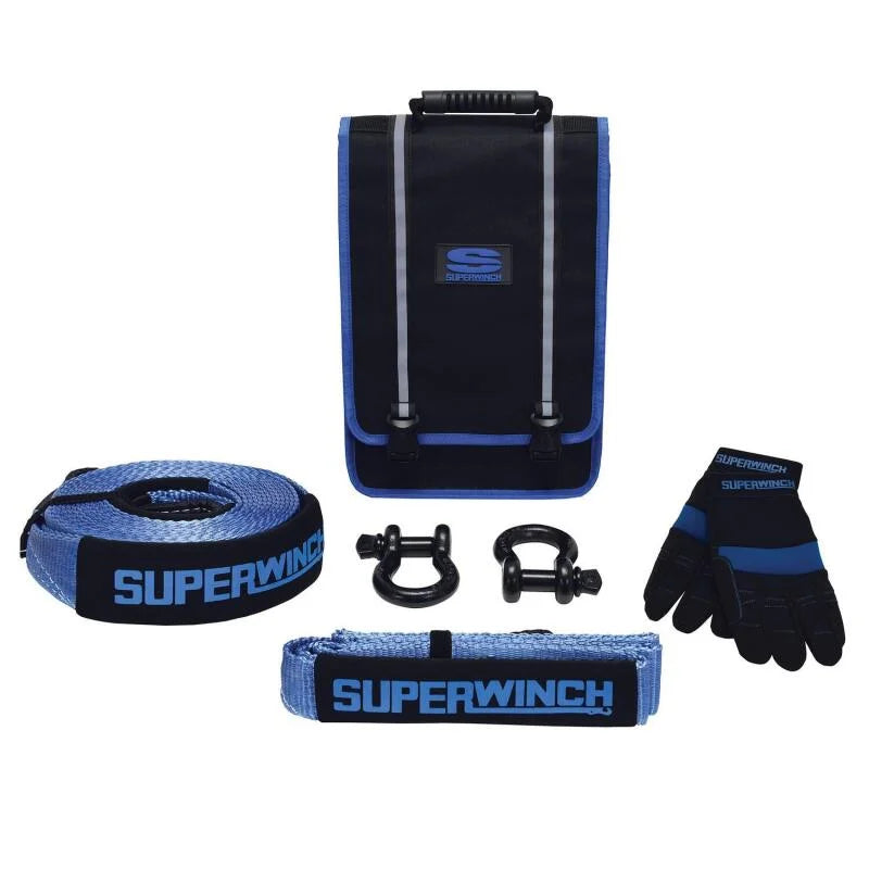 Superwinch Getaway Recovery Kit (Incl. Bow Shackles/Tree Trunk Protec/Recovery Strap/Gloves/Bag) - Main Product View