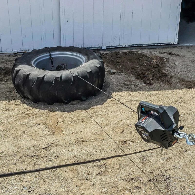 Superwinch Hand Hauler 1000 Winch 24 VDC 1000 lbs Line Pull Soft Shackle Rope End Safely - Installation View