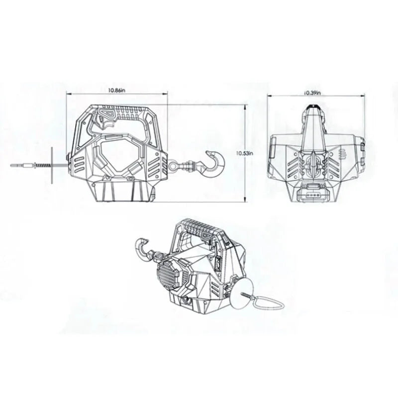 Superwinch Hand Hauler 1000 Winch 24 VDC 1000 lbs Line Pull Soft Shackle Rope End Safely - Additional View 7