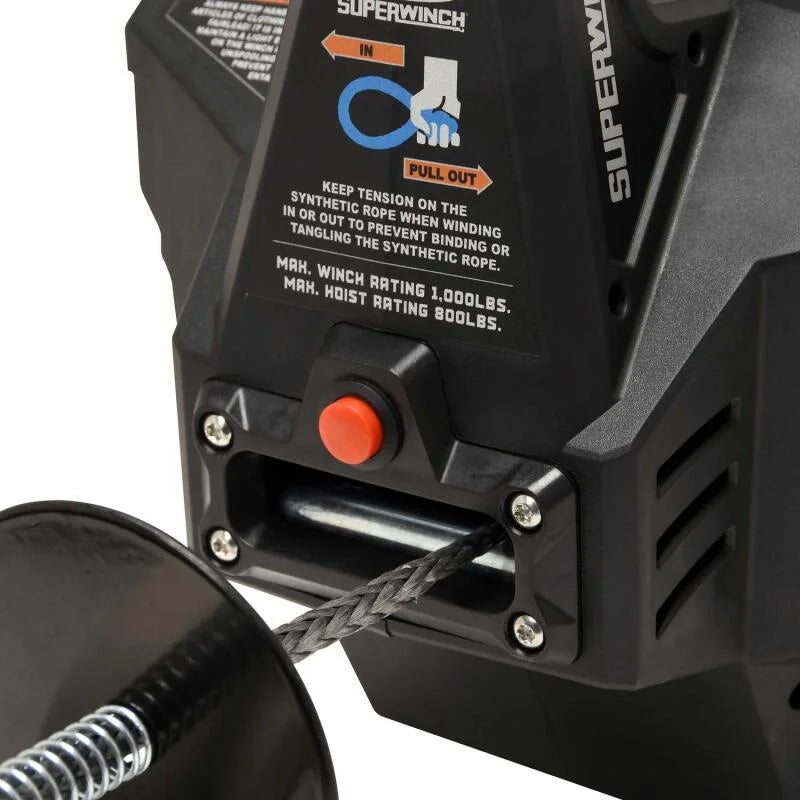 Superwinch Hand Hauler 1000 Winch 24 VDC 1000 lbs Line Pull Soft Shackle Rope End Safely - Additional View 9