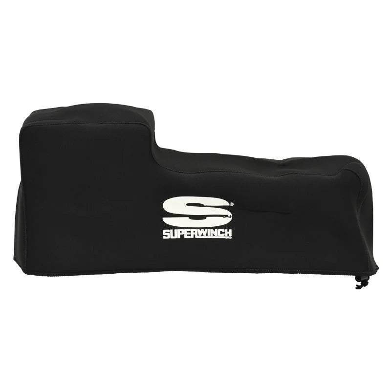 Superwinch Winch Cover for 9500/11500 and S5500/75/ Tiger Shark Winches - Blk Neoprene - Back View