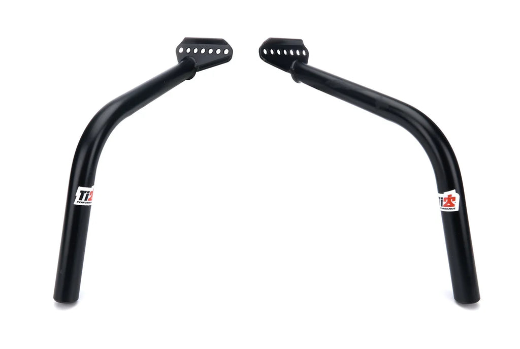 TI22 Performance Front Wing Post Chassis to Side Board Pair Black TIP6132