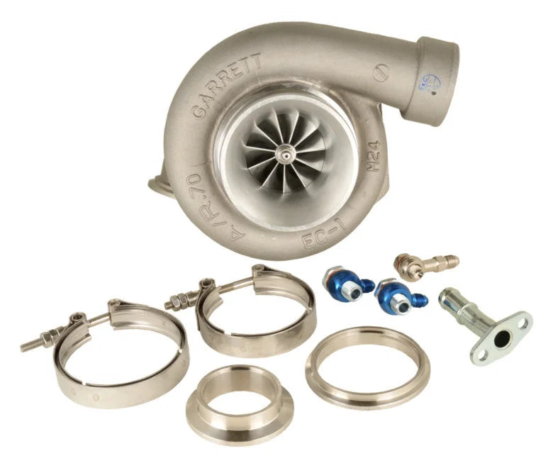 TR Billet Wheel GT35 Ball Bearing Turbo - Side View