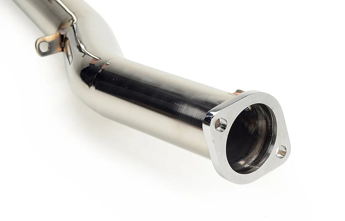 TR Subaru WRX 02-07 / STi 04-07 Twin Scroll High Flow Catless Downpipe *FOR TWIN SCROLL TURBO USE ONLY* - Back View