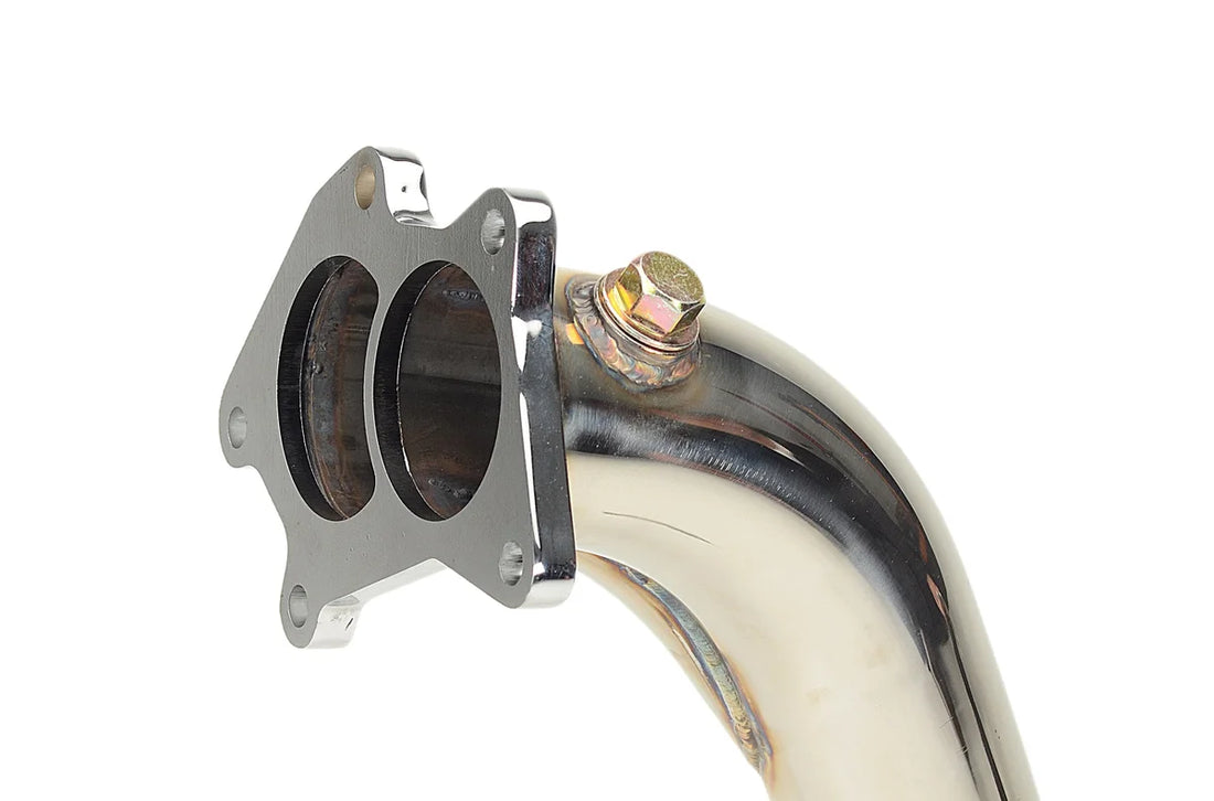 TR Subaru WRX 02-07 / STi 04-07 Twin Scroll High Flow Catless Downpipe *FOR TWIN SCROLL TURBO USE ONLY* - Installation View