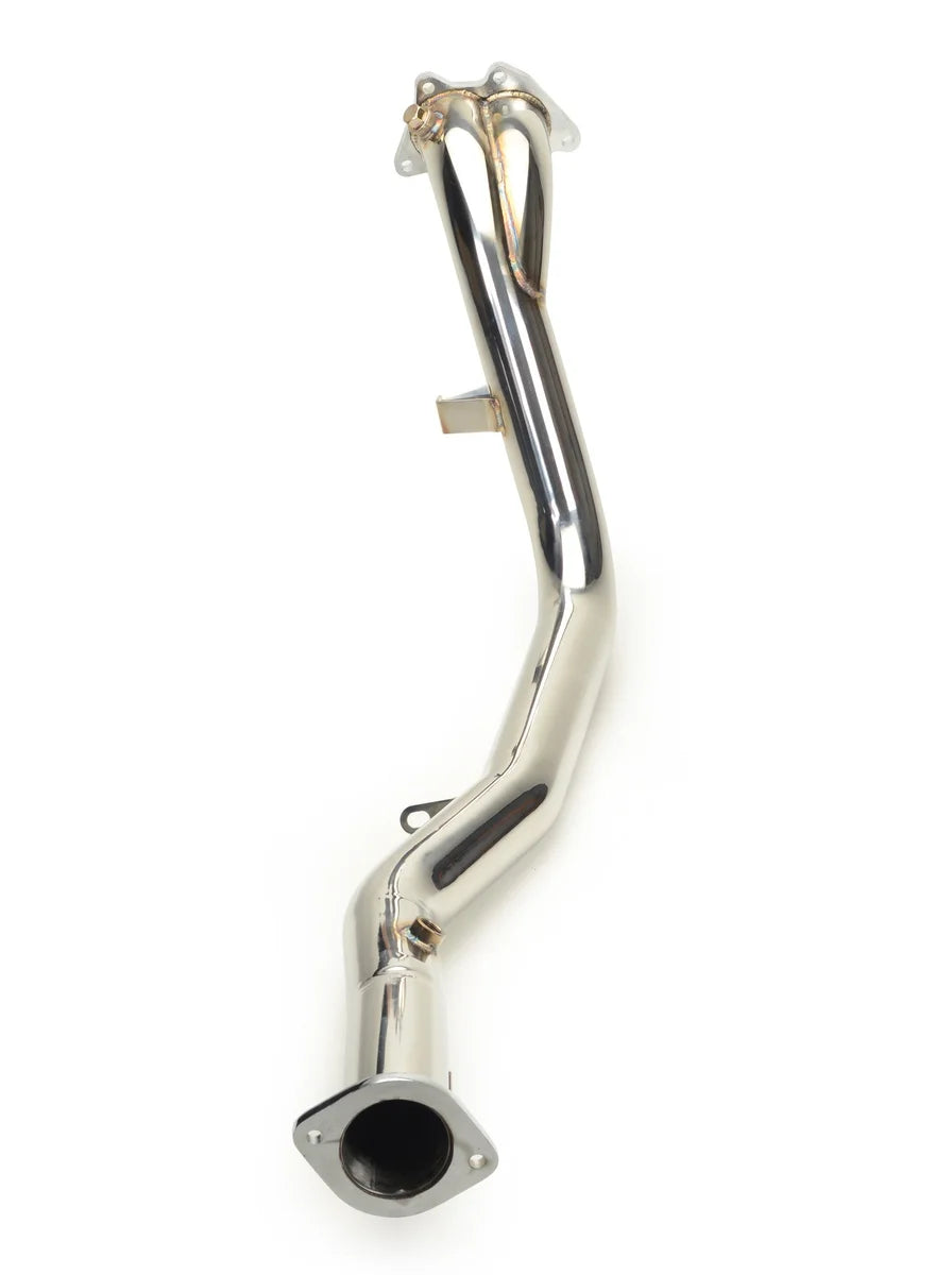 TR Subaru WRX 08-14 / STi 08+ Twin Scroll High Flow Catless Downpipe - Back View