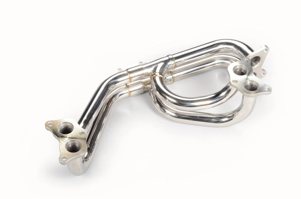 TR TR-ES1002 Gen 2 Twin Scroll Equal Length Exhaust Manifold with 3 Bolts Up-Pipe for EJ20/25 - Back View