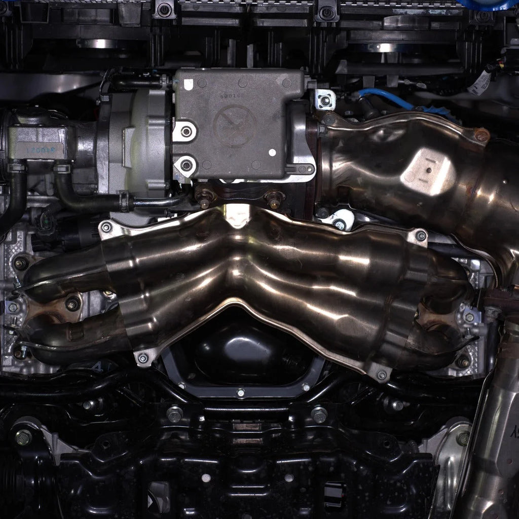 TR TR-TS1055 VB670 Ball Bearing Turbo Upgrade with Billet Compressor Wheel for 2022+ Subaru WRX VB FA24DIT - Underside View