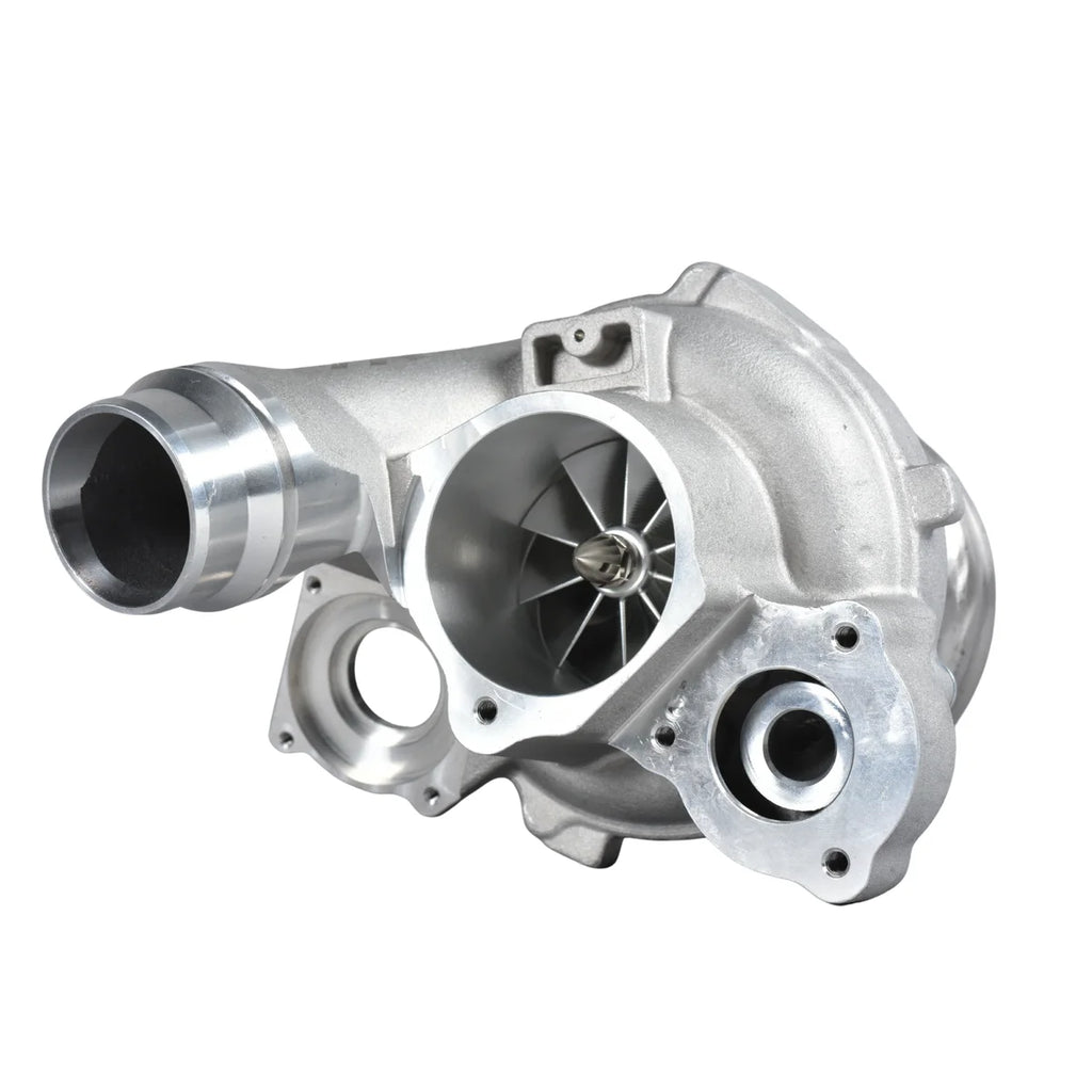 TR TW2009 DCBB BWX700 600HP Turbocharger with Exhaust Manifold for BMW N55 Engine - Installation View