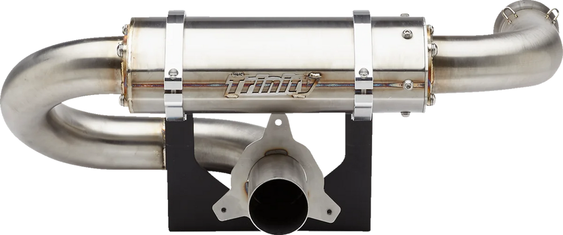TRINITY RACING Center Exit Slip-On Muffler - With Tip - Detail View