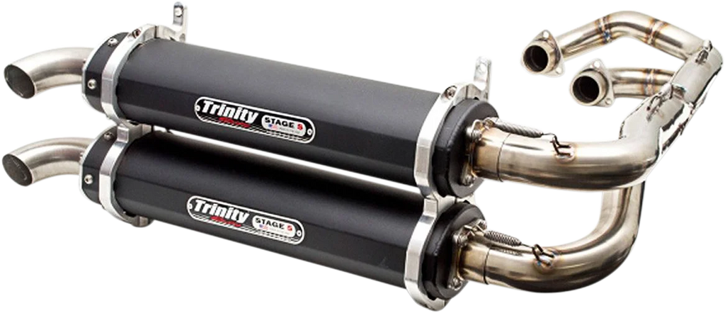 TRINITY RACING Dual Exhaust - Black - Main Product View