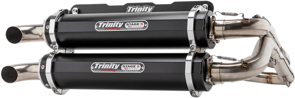 TRINITY RACING Dual Exhaust - Black - Main Product View