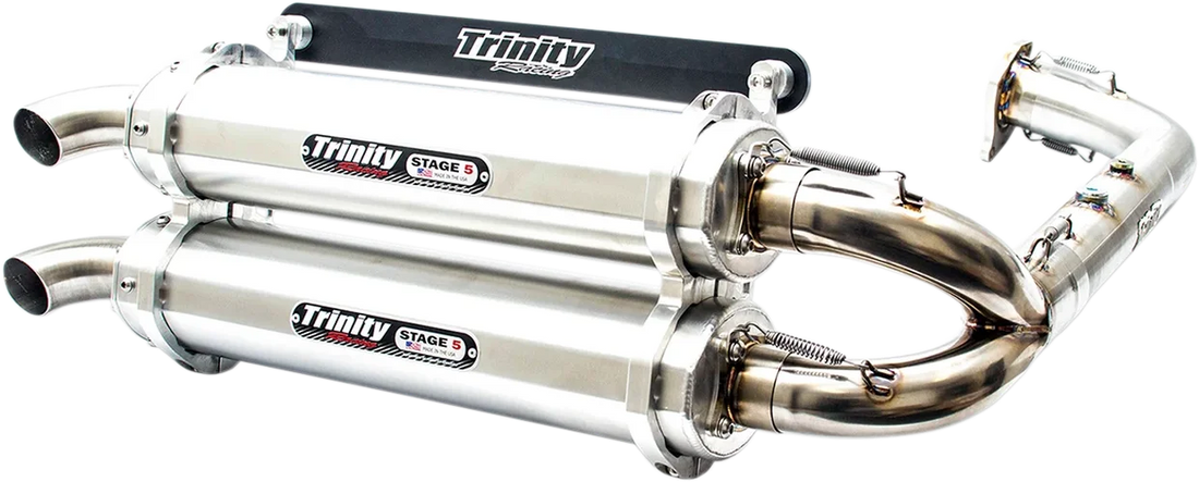 TRINITY RACING Dual Exhaust - Black - Side View