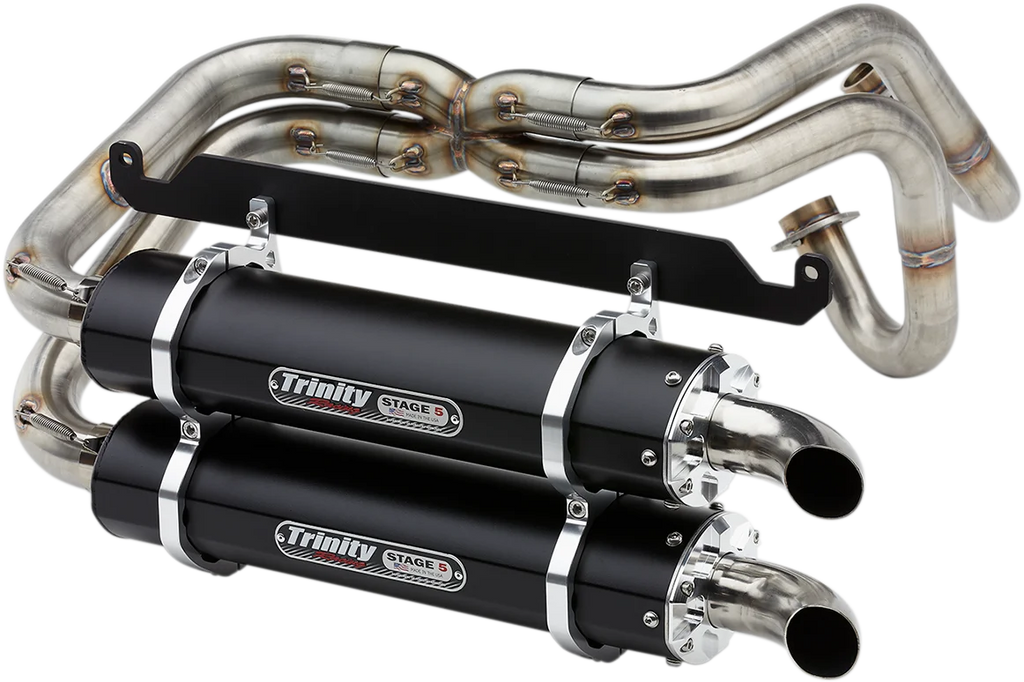TRINITY RACING Dual Exhaust - Black - Talon - Main Product View