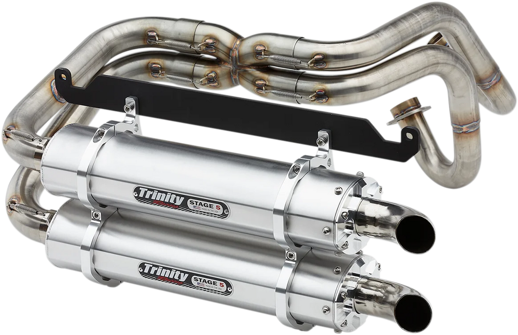 TRINITY RACING Dual Exhaust - Black - Talon - Side View