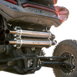 Load image into Gallery viewer, TRINITY RACING Dual Slip-On Mufflers - Brushed Stainless Steel - Main Product View