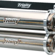 Load image into Gallery viewer, TRINITY RACING Dual Slip-On Mufflers - Brushed Stainless Steel - Side View