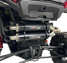 Load image into Gallery viewer, TRINITY RACING Dual Slip-On Mufflers - Cerakote Black - Side View