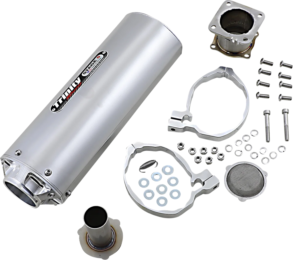 TRINITY RACING Muffler - Brushed - Main Product View