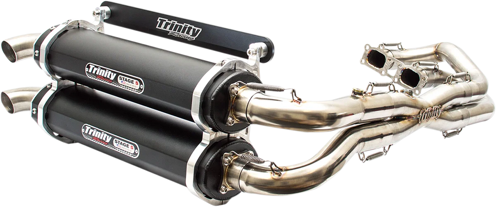 TRINITY RACING Stage 5 Dual Exhaust - Black - Main Product View