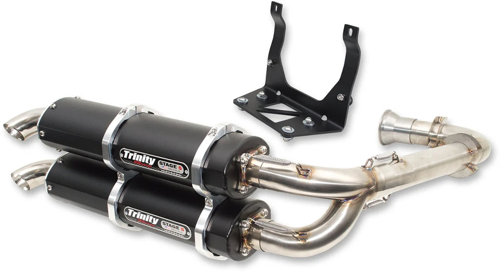 TRINITY RACING Stage 5 Dual Exhaust - Black - Main Product View