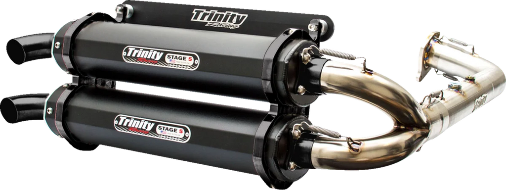 TRINITY RACING Stage 5 Dual Exhaust - Cerakote Black - Main Product View