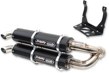 Load image into Gallery viewer, TRINITY RACING Stage 5 Slip-On Dual Muffler - Aluminum - Side View