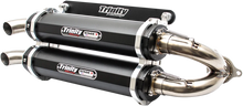 Load image into Gallery viewer, TRINITY RACING Stage 5 Slip-On Dual Muffler - Black - Main Product View