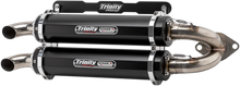 Load image into Gallery viewer, TRINITY RACING Stage 5 Slip-On Dual Muffler - Black - Main Product View