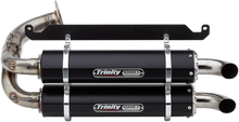 Load image into Gallery viewer, TRINITY RACING Stage 5 Slip-On Dual Muffler - Black - Main Product View