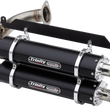 Load image into Gallery viewer, TRINITY RACING Stage 5 Slip-On Dual Muffler - Black - Side View