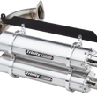 Load image into Gallery viewer, TRINITY RACING Stage 5 Slip-On Dual Muffler - Brushed Aluminum - Main Product View