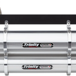 Load image into Gallery viewer, TRINITY RACING Stage 5 Slip-On Dual Muffler - Brushed Aluminum - Side View