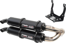 Load image into Gallery viewer, TRINITY RACING Stage 5 Slip-On Dual Muffler - Cerakote Black - Main Product View