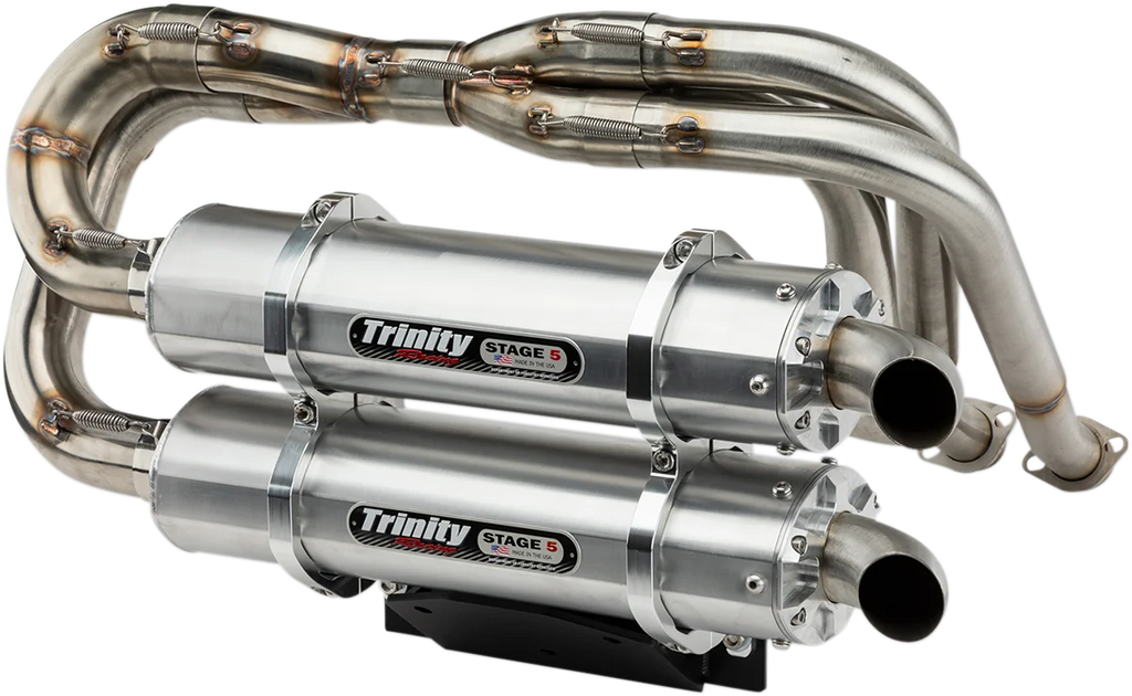 TRINITY RACING Stage 5 Slip-On Muffler - Black - Side View