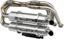 Load image into Gallery viewer, TRINITY RACING Stage 5 Slip-On Muffler - Brushed Aluminum - Side View