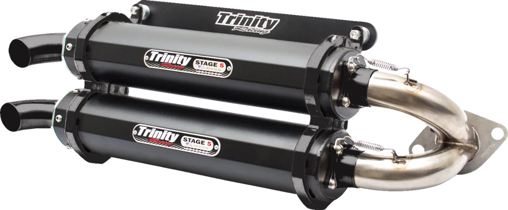 TRINITY RACING Stage 5 Slip-On Muffler - Cerakote® Black - Main Product View