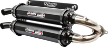 Load image into Gallery viewer, TRINITY RACING Stage 5 Slip-On Mufflers - Cerakote® Black - Main Product View