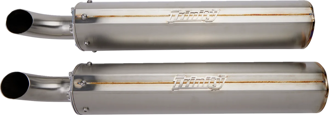 TRINITY RACING Stainless Steel Slip-On Muffler - Back View