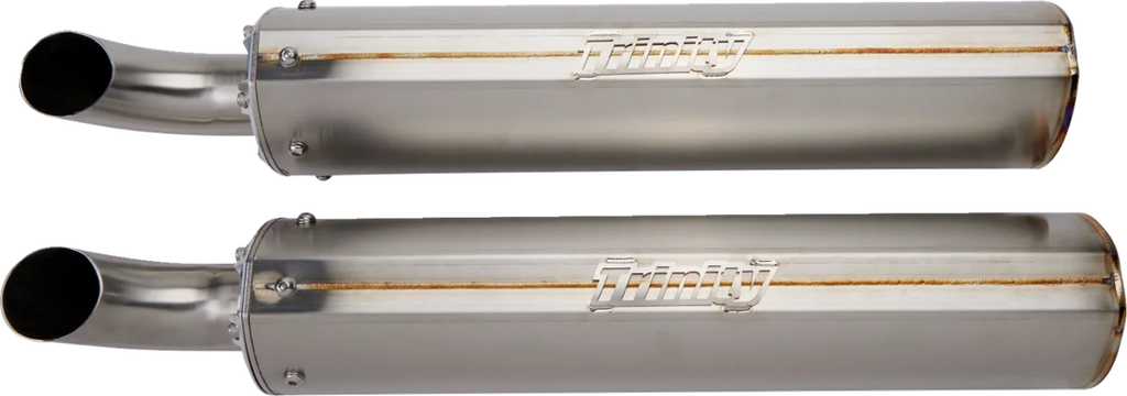 TRINITY RACING Stainless Steel Slip-On Muffler - Back View