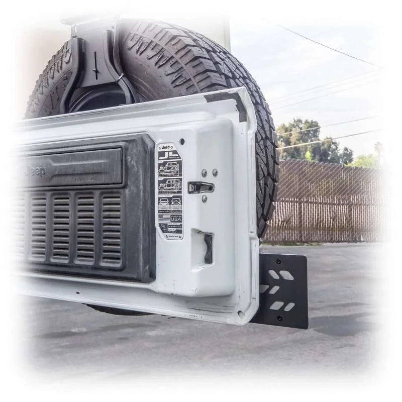 TURN Offroad License Plate Relocation fits 2018+ Jeep Wrangler JL - Side View