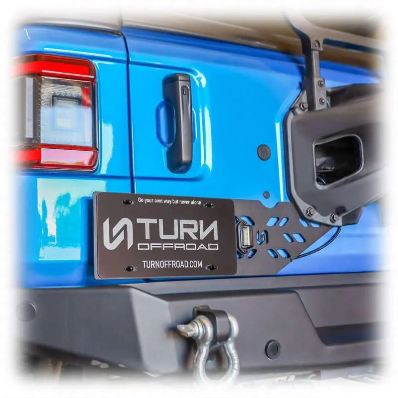TURN Offroad License Plate Relocation fits 2018+ Jeep Wrangler JL - Additional View 12